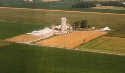 Aerial photo of colonial