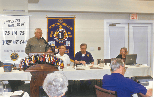 Bluffton Lion's Club meeting