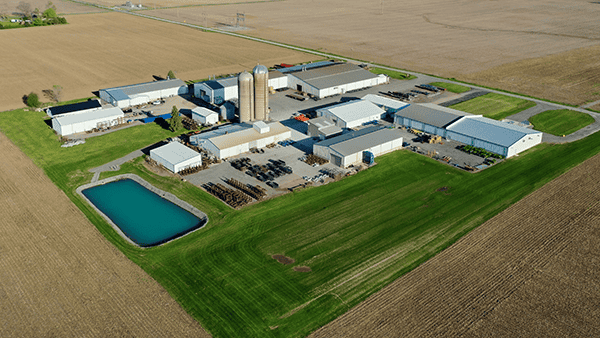 Aerial view of the Colonial factory
