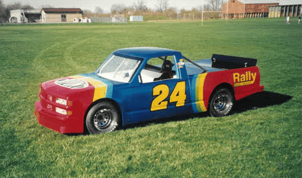 Racecar on a field