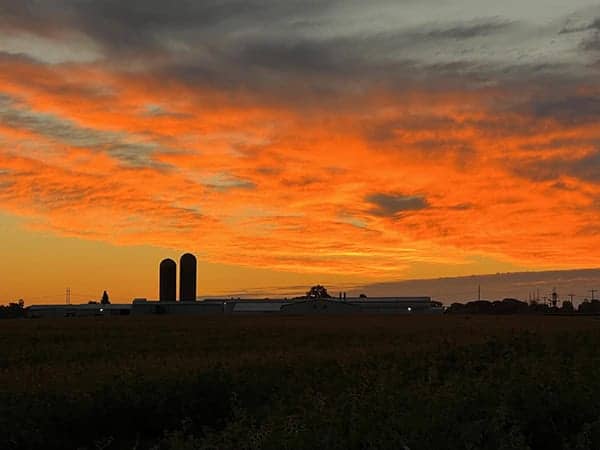 Colonial evening sunset